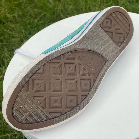 Converse CT All Star Ox Shoes Womens 6.5 Youth 5 Blue Neon Polka Sneaker 654216F - Picture 14 of 14